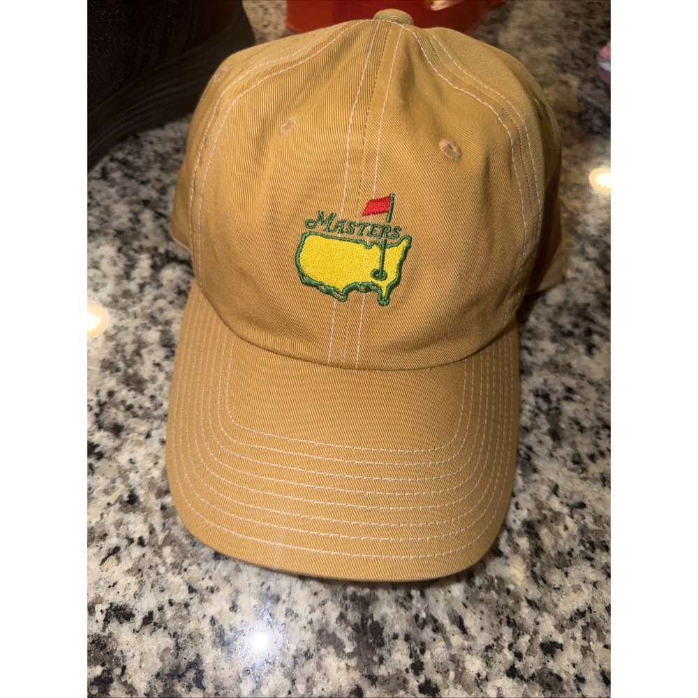 American Needle Masters Hat Cap Adult Dad Khaki Tan Augusta National Golf
